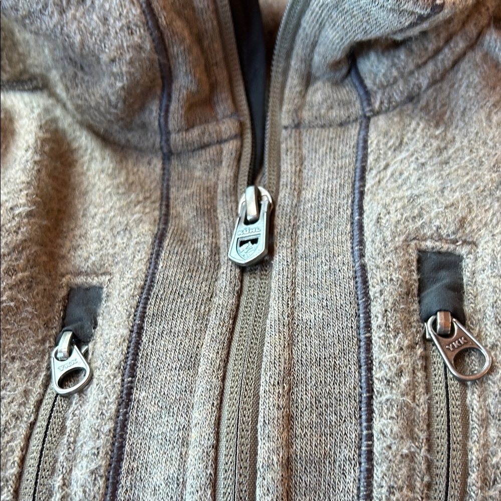 Men's Gray Alpaca fleece Jacket - Picture 10 of 12
